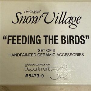 Snow Village Department 56 "Feeding The Birds" Figurines